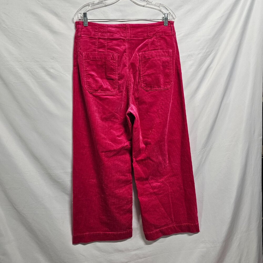 Maeve Raspberry Cropped Wide-Leg Pants - Picture 8 of 15